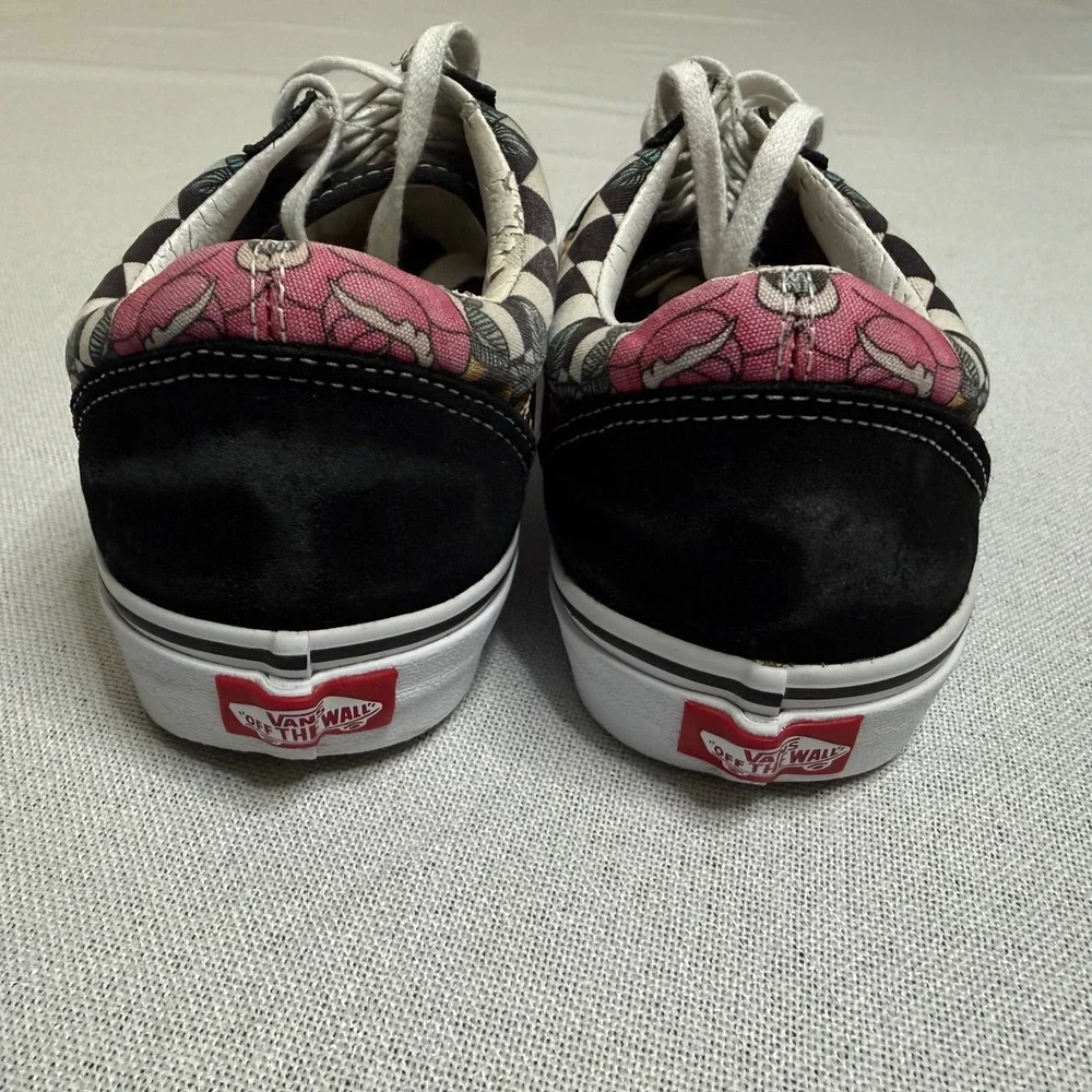 Vans Old Skool Leopard Rose Checkerboard Sneakers Mens 10 Womens 11.5 Low Top